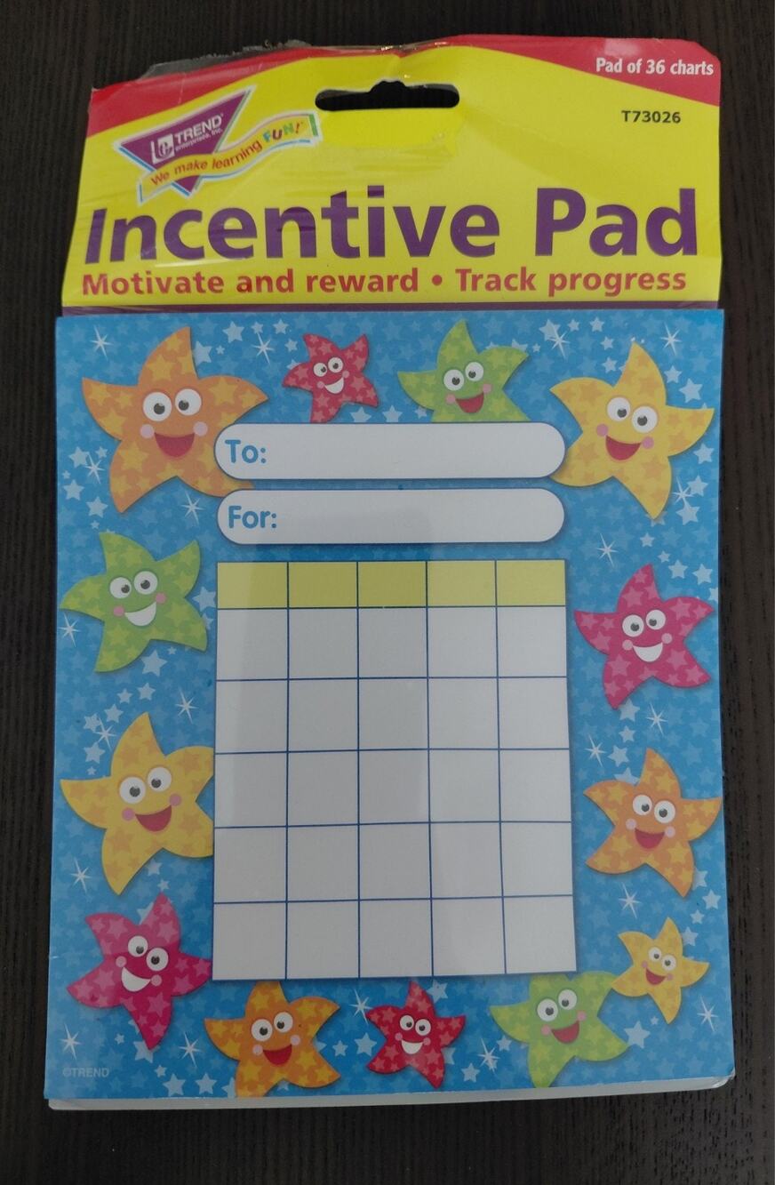 Trend Enterprises Dancing Stars Incentive Pad Reward Chart 36 Count T73026 New